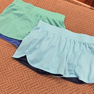 Kids, XL (16), BCG athletic mesh shorts. Two pairs of shorts, blue, & turquoise